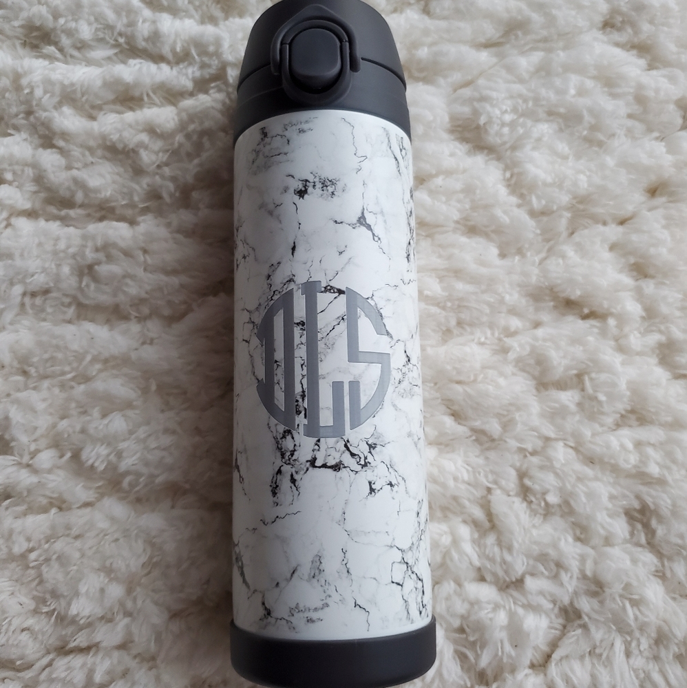 Pottery Barn Teen monogrammed marble waterbottle